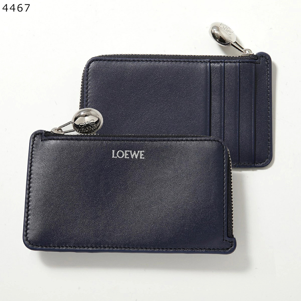 Loewe Card Pebble Fragment Wallet Anagram case Leather coin Black